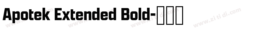 Apotek Extended Bold字体转换